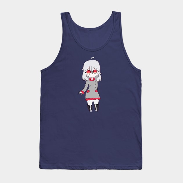 Cute Chibi Girl Mamoka Chan Tank Top by UwU Kitty